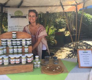 vegan sauces and pesto at Feria Verde de Ciudad Colon in San Jose