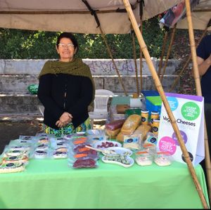 vegan cheese at Feria Verde de Ciudad Colon in San Jose