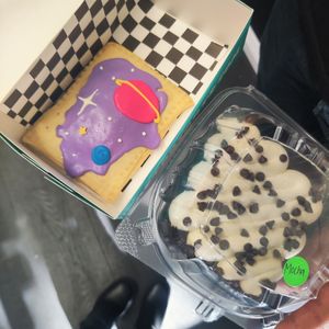 Strawberry poptart and mocha cake at Cosmic Bakery  in Upland