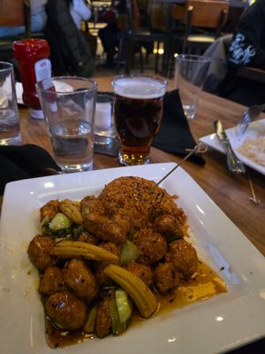 Gardein chicken rice bowl. Vegan. at Yard House in New York City