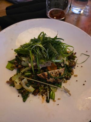 This is good but I prefer the gardein chicken with rice... at Yard House in New York City