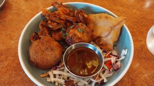 Vegan mixed entree at Chefs of Tandoori in Malvern