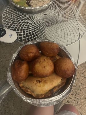 empanadas and puff puff   at Afro Vegana Foods in San Juan