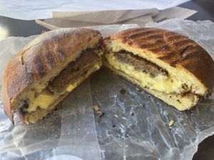 Sausage egg and cheese   at Kickstart Cafe in Shelton