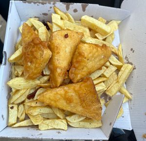   at Papa's Fish and Chips in Whitby