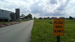 Toward the exit onto Miller Rd. at Miller's Natural Foods in Bird In Hand