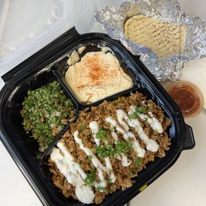 vegan shawarma plate😍  at Shawarma Guys in San Diego