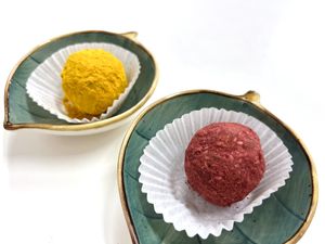 Vegan energy balls at Darchin in Dilijan