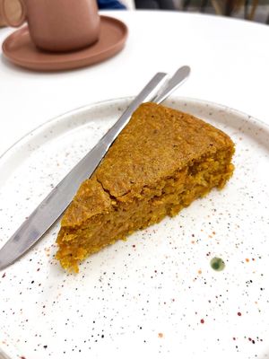 Vegan carrot cake. So delicious! at Darchin in Dilijan