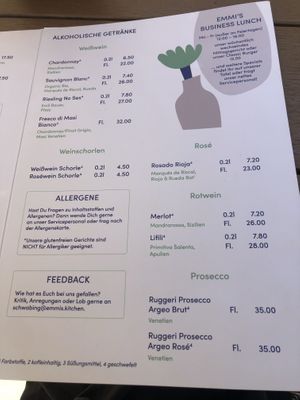 Drinks   at Emmi's Kitchen - Schwabing in Munich