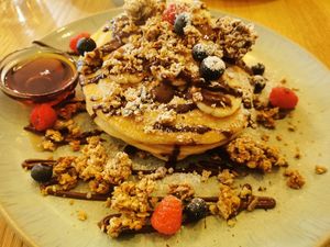 Pancakes with chocolate at Emmi's Kitchen - Schwabing in Munich