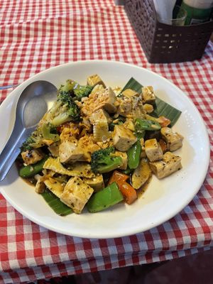 Garlic and pepper tofu   at Spring Rolls Lanta in Koh Lanta
