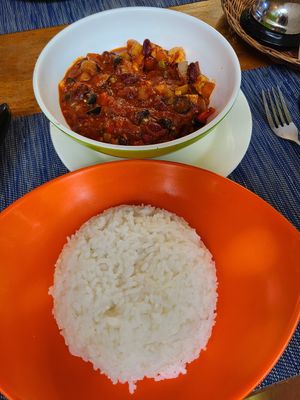 Vegan Chili Sin Carne at Big Apple Dive Resort in Puerto Galera