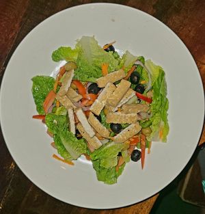 Salt and pepper tofu salad at Big Apple Dive Resort in Puerto Galera