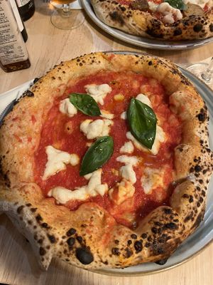 vegan margherita   at Basils in Brussels