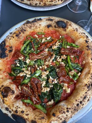 Pizza “vegan"  at Basils in Brussels