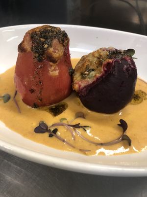 Baby Vegan stuffed beat at Saha in San Francisco