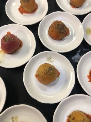 Baby stuffed beet  vegan at Saha in San Francisco