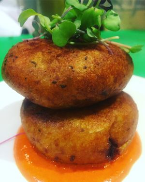 Irgie keybih leeks zuter rosted grlic  at Saha in San Francisco