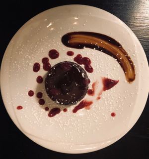 Vegan chocolate cake at Saha in San Francisco