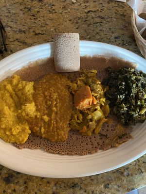 Yum all over!   at Nile Ethiopian Restaurant in Orlando