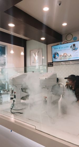 ice cream being made!!!  at Creamistry in Cerritos