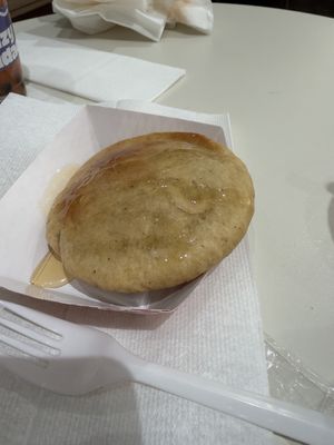 Hot Korean pancake  at Lazy Sundaes - Dumbo in Brooklyn
