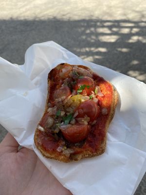 yummy tomato bread  at Te Cor Gentil テコールジャンティー in Tokyo
