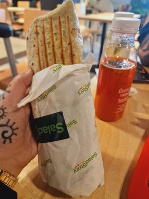 Vegan wrap at WAW - Salad Story - Gate 32 in Warsaw