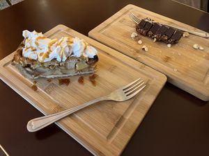 Apple pie and vegan snickers  at SOIL Vegan Café - East in Amsterdam