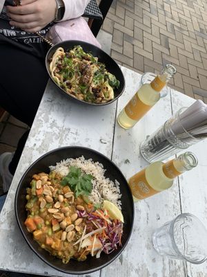 Fritz Limo + Peanut Butter Curry  + Ben Ben Noodles   at SOIL Vegan Café - East in Amsterdam