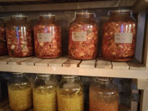 Kimchi fermenting at SOIL Vegan Café - East in Amsterdam