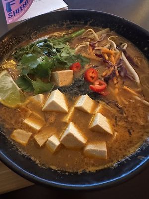 Laksa  at SOIL Vegan Café - East in Amsterdam