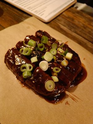 Vegan ribs seitan at SOIL Vegan Café - East in Amsterdam