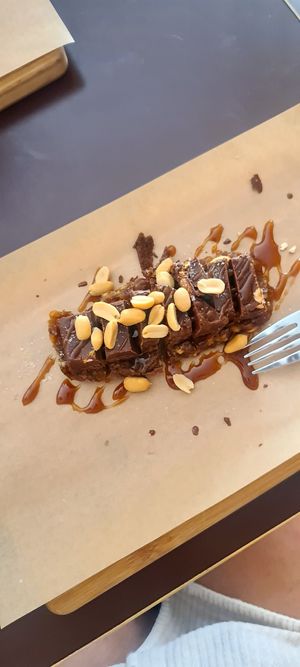 Snickers bar at SOIL Vegan Café - East in Amsterdam