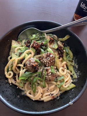 udon noodles (please ask for real name)  at SOIL Vegan Café - East in Amsterdam