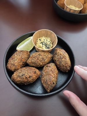 Cod fish croquette  at SOIL Vegan Café - East in Amsterdam