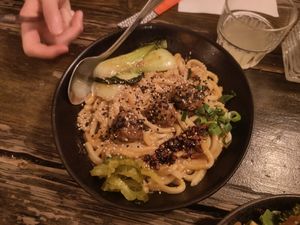 Ben Ben Noodles, a little bit too spicy for me at SOIL Vegan Café - East in Amsterdam