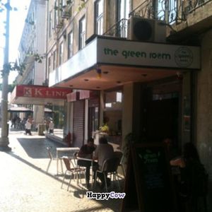 Outside at The Green Room Cafe in Lisbon