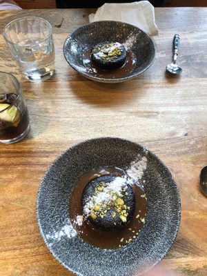 Coulant de xocolata at Garden Pizza Granollers in Granollers