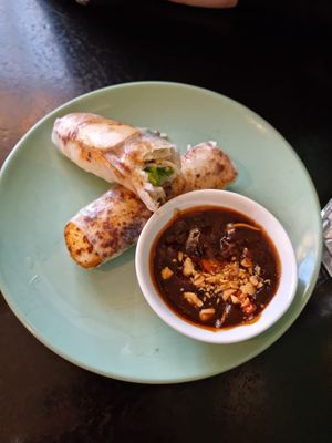 Vegan summer rolls at Enjoy Saigon in Bergen