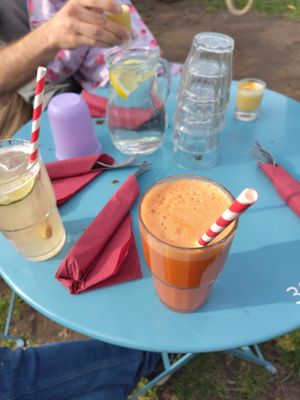 Tasty fresh slow juice at De Kantine van Bairro Alto in Nijmegen