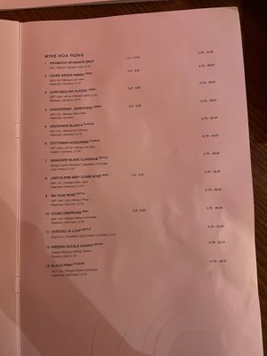 Menu (19/12/23)  at Hoa Rong in Berlin