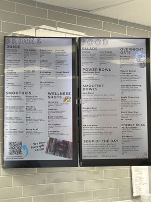 Menu  at The Healthy Bar in Kingman