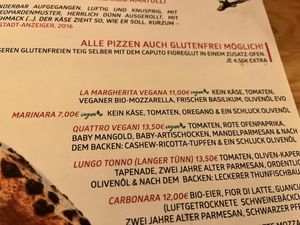 Menue  at Antica Pizzeria Nennillo - Belgisches Viertel in Cologne