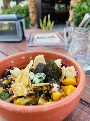 Poke bowl  at Taboo Tiki Bar in Florianopolis