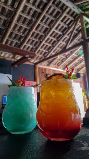 Tiki drinks at Taboo Tiki Bar in Florianopolis