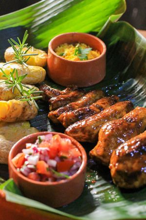 Ribs on the barbie vegan at Taboo Tiki Bar in Florianopolis