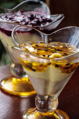 Cheese cake vegan at Taboo Tiki Bar in Florianopolis