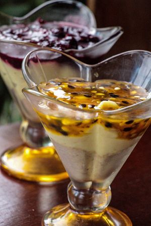 Cheese cake vegan at Taboo Tiki Bar in Florianopolis